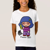 T-Shirt Futur PDG / Comptable / Fille Mogul avec ordinateu (Devant)