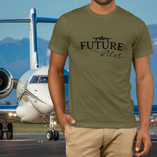 T-shirt Futur Pilote Élève Pilote Aviateur Simple Personna