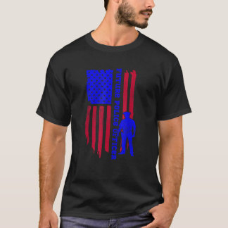T-shirt Futur policier enfants drapeau américain