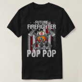 T-shirt Futur pompier comme mon drapeau POP POP US POP (Design devant)
