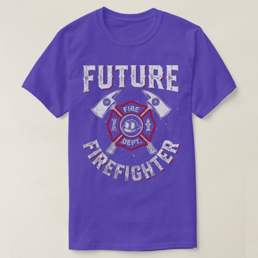 T-shirt Futur pompier Hommes Femmes Mince Red Line Firefig (Design devant)