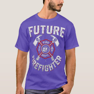 T-shirt Futur pompier Hommes Femmes Mince Red Line Firefig