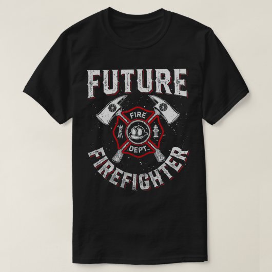 T-shirt Futur pompier Hommes Femmes Mince Red Line Firefig (Design devant)