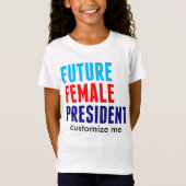 T-Shirt Futur Présidente Personnalisée Filles (Devant)