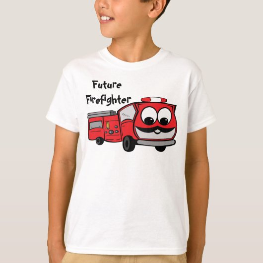 T-shirt Futur sapeur-pompier - pompe à incendie (Devant)