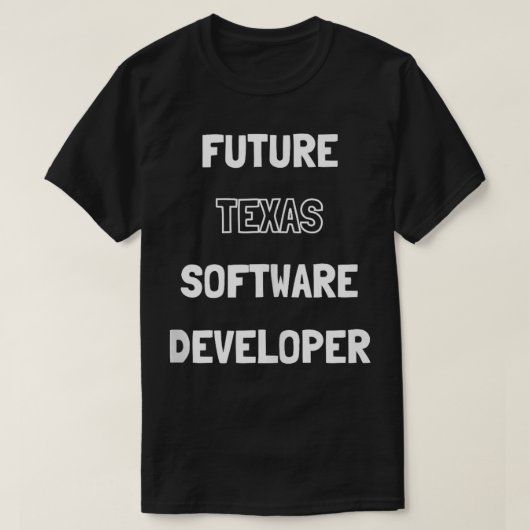 T-shirt Futur Texas Software Developer Étudiants et enfant (Design devant)