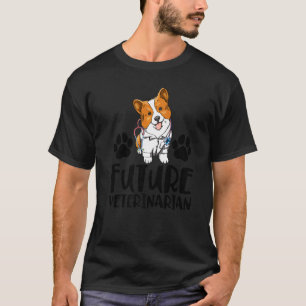 T-shirt Futur Vétérinaire Corgi Les Femmes Aiment Docteur