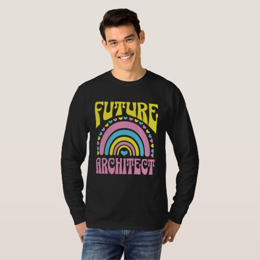 T-shirt Future Architect Bright Retro Rainbow Architects T (Devant entier)