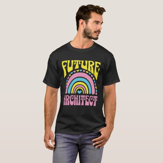 T-shirt Future Architect Bright Retro Rainbow Architects T (Devant entier)