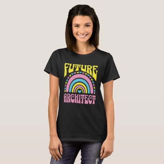 T-shirt Future Architect Bright Retro Rainbow Architects T (Devant entier)