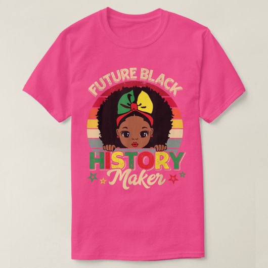 T-shirt Future Black History Maker JunetDix Filles Afro W (Design devant)