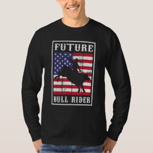 T-shirt Future Bull Rider American Rodeo Patriotique Usa B