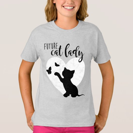T-shirt FUTURE CHAT FEMME FILLE Kitty Chat Chemise (Devant)