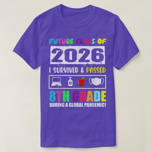 T-shirt Future Class Of 2026 8th Grade Funny Student Gradu (Design devant)