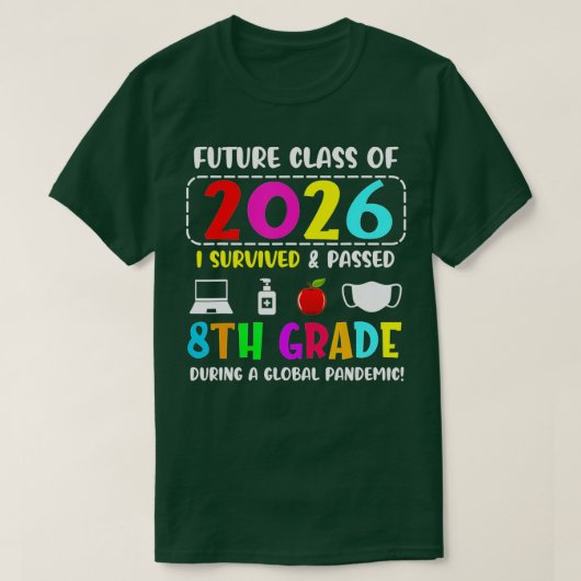 T-shirt Future Class Of 2026 8th Grade Graduation 2022 Stu (Design devant)
