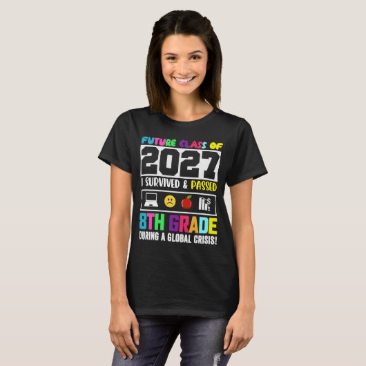 T-shirt Future Class Of 2027 8e Grade Student Graduation (Devant entier)