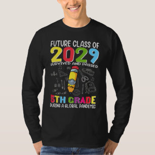 T-shirt Future Class Of 2029 I Survived Passé 5e année G