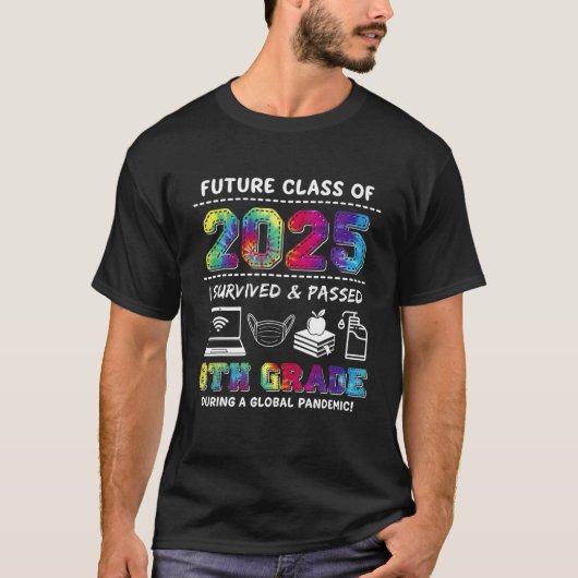 T-shirt Future Classe De 2025 I Survived Passé 8E Classe G (Devant)