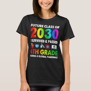 T-shirt Future Classe De 2030 Équipe De 4E Année Retour À