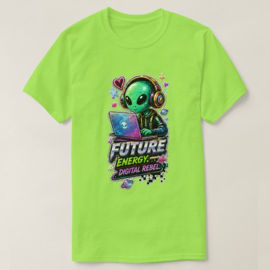 T-shirt Future Énergie ⚡ Cyber Rebelle (Design devant)