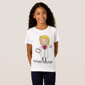 T-Shirt Future Fille Médecin Cheveux Blonds (Devant entier)