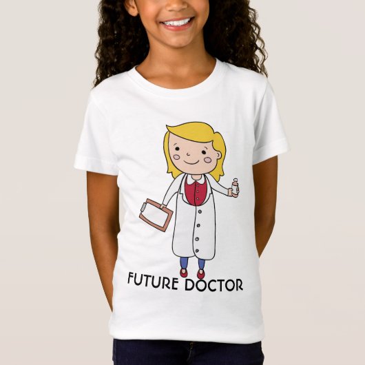 T-Shirt Future Fille Médecin Cheveux Blonds (Devant)