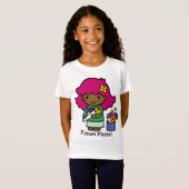 T-Shirt Future Fleuriste Fille aux Fleurs (Devant entier)