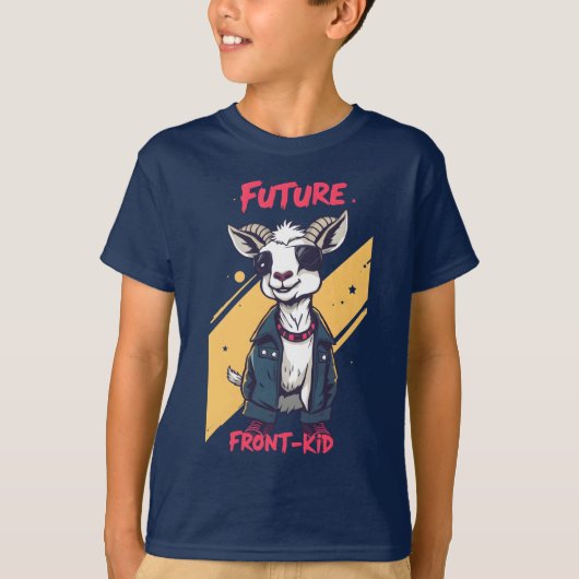 T-shirt Future Frint-Front-Kid - Cool Goat Playground Punk (Devant)