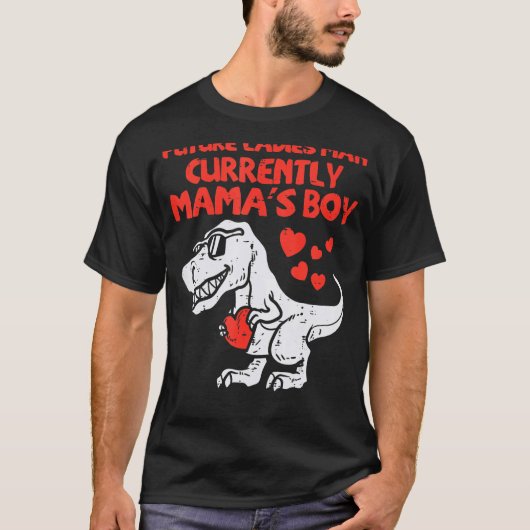 T-shirt Future Ladies Man Mamas Boy Dino Toddler Boys Vale (Devant)