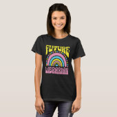 T-shirt Future Librarian Bright Retro Rainbow Librarians T (Devant entier)