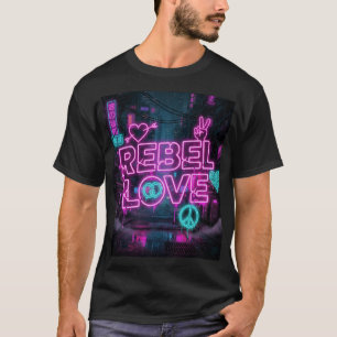 T-shirt Future Love Riot – Art de rue de la romance néon