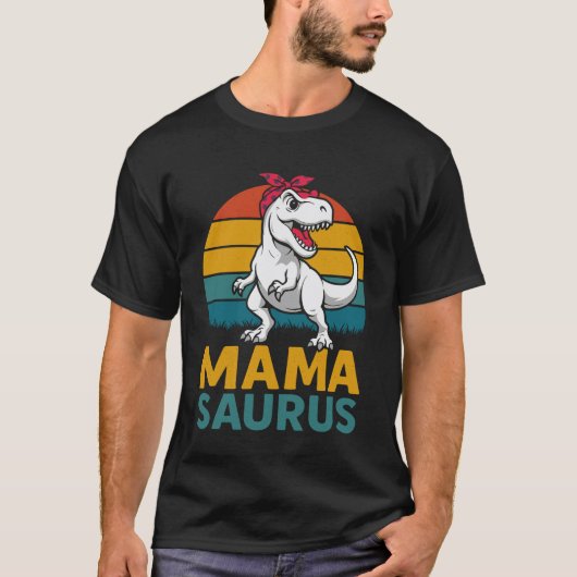 T-shirt Future Maman Mama Saurus REX Drôle Grossesse (Devant)