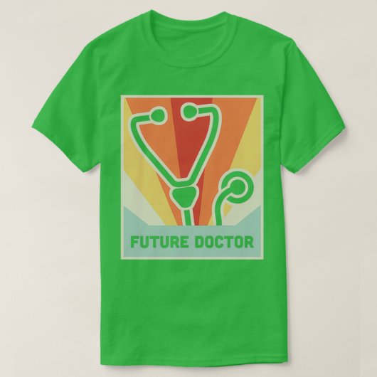T-shirt FUTURE MÉDECIN Retro Médicale Étudiant Poster (Design devant)