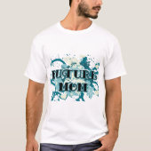 T-shirt Future Mom - Coeurs et fleurs (Devant)