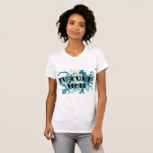 T-shirt Future Mom - Coeurs et fleurs (Devant entier)