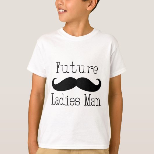 T-shirt Future moustache d'homme de dames (Devant)