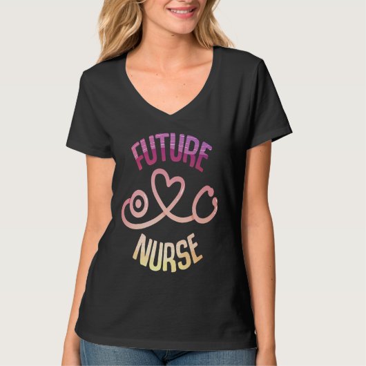 T-shirt Future Nurse Future CNA RNA LPN (Devant)