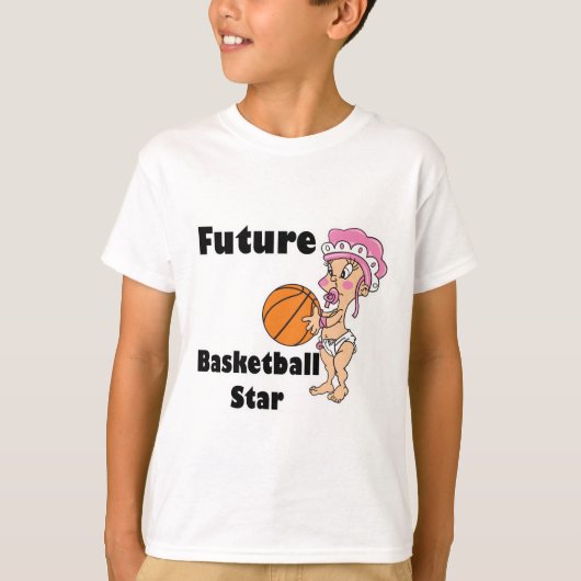 T-shirt future petite fille étoile de basket (Devant)