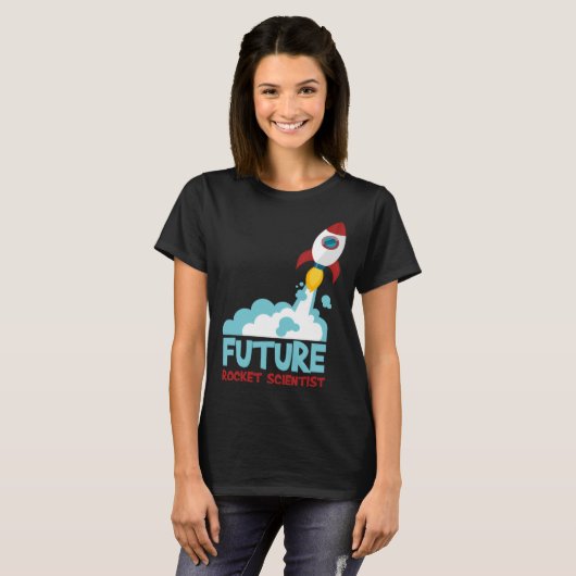 T-shirt Future Scientist Science Rocket Ship Kids  Astrona (Devant entier)