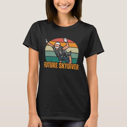 T-shirt Future Skydiver Skydiving Parachutist (Devant)
