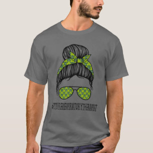 T-shirt Future thérapeute respiratoire Messy Bun St Patric
