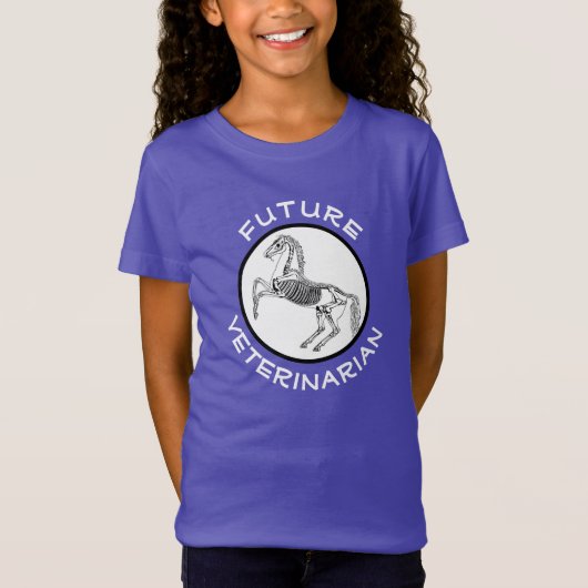 T-shirt "Future Vétérinaire" et Cheval Skeleton (Devant)