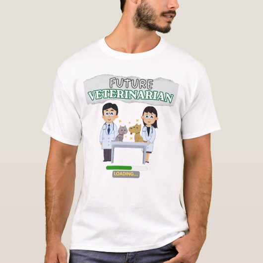 T-shirt Future Veterinarian Loading – Vet Student Design (Devant)