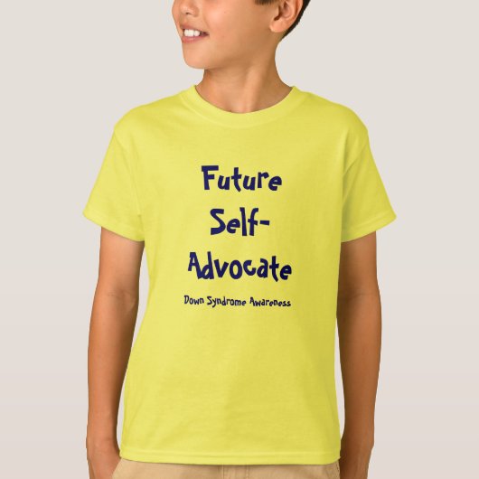 T-shirt FutureSelf-Avocat, conscience de syndrome de Down (Devant)