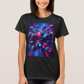 T-shirt futuriste Cyber Tech