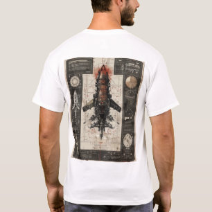 T-shirt Futuriste Hyperreal Infographie Tech