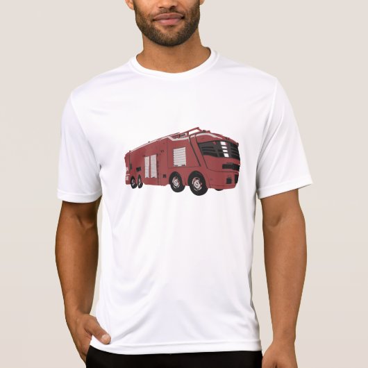 T-shirt Futuristic Red Sci-Fi Command Vehicle (Devant)