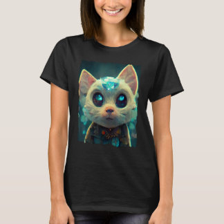 T-shirt Fuuny Crystal Stone Cat