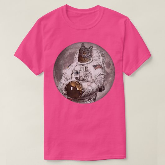T-shirt Fuzz Aldrin Chats Dans L'Espace Astral Design Cosm (Design devant)
