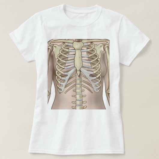 T-shirt Fuzzy Express® Femme Skeleton Anatomie (Design devant)